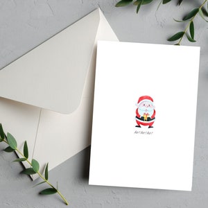 Ho Ho Ho Santa Christmas Greeting Card, DIY Print at Home Xmas Card ...