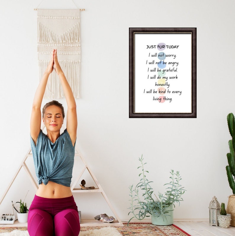 Healing Colours and Reiki Principles just for Today Art Print for Zen ...