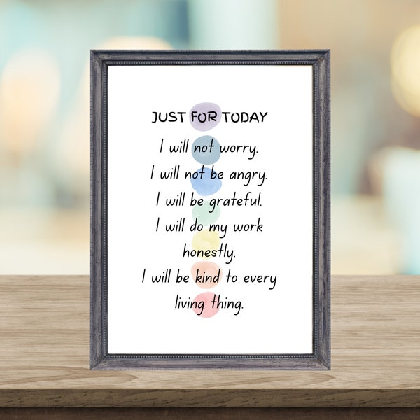 Just for Today Print - Etsy