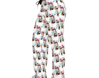 Women's Pajama Pants MCM Atomic Cats Flower Power II