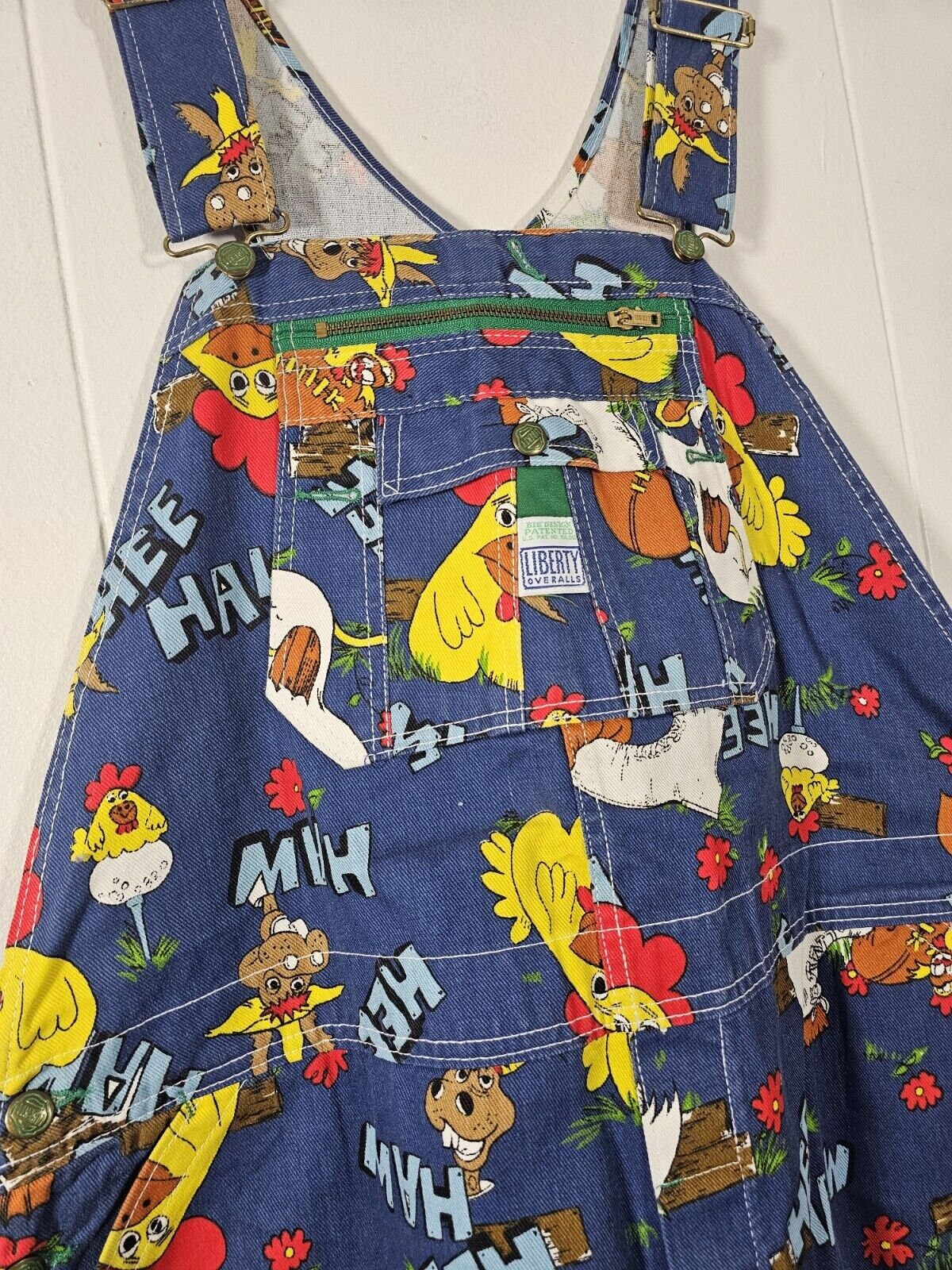 Vintage Men's 1970s Liberty Hee Haw Bib Overalls All Over