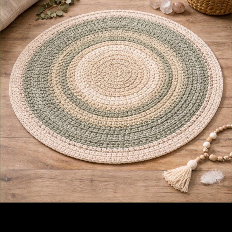 Crochet Rug Patterns PDF Bundle – Boho Floor Rugs – Earthy Rustic Home ...