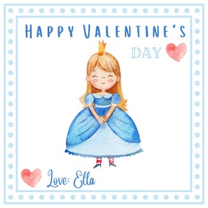 Customized Princess printable valentine