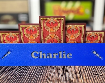 Personalized Spyglass Playing Card Holder: 3D Printed Game Organizer, XL 11 Inches Wide