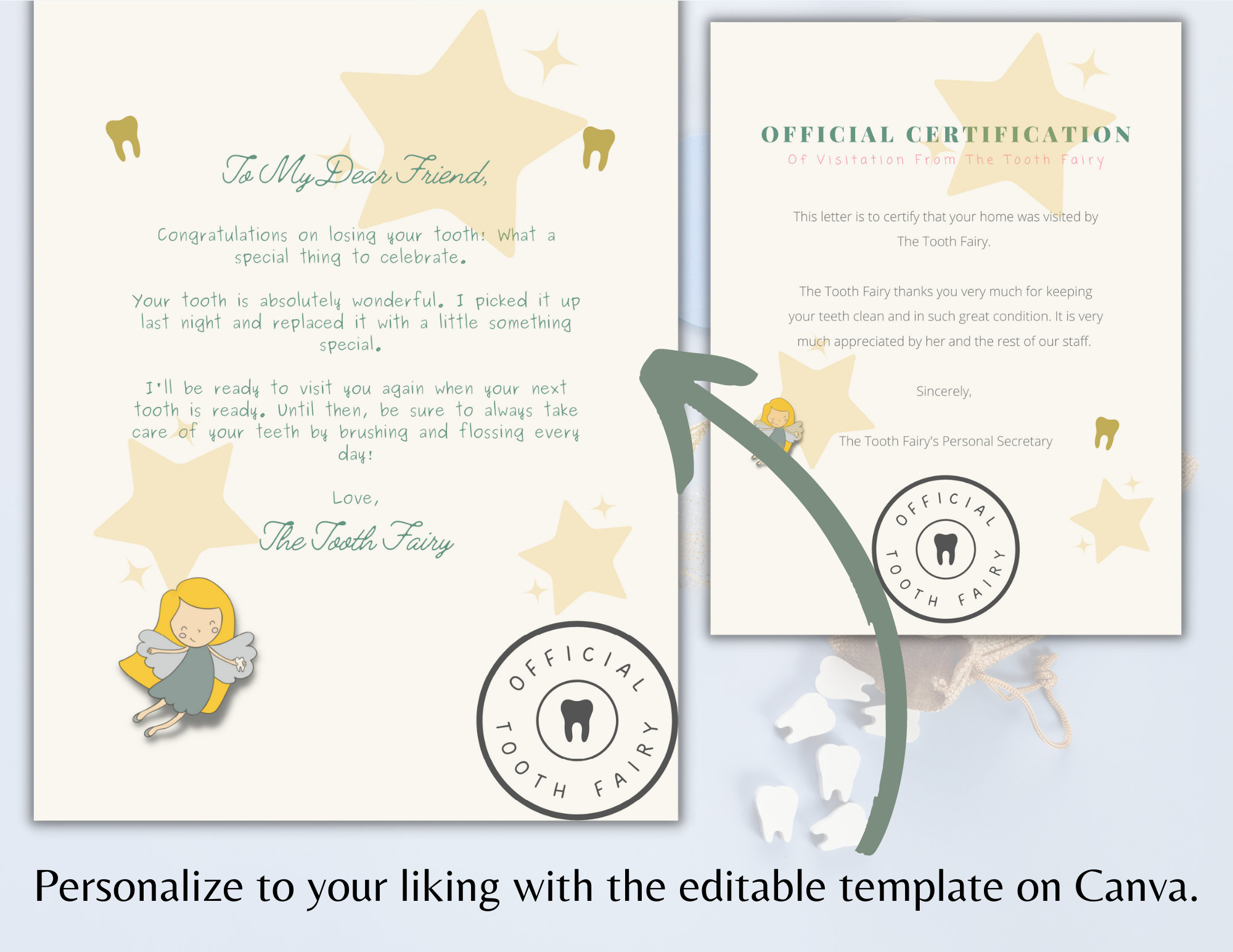 Printable Letter From the Tooth Fairy | Editable or Print &amp; Go ...