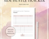 Side Hustle Tracker, Business Expenses, Small Business, Side Hustle Planner, Sales Tracker, Income Expense Tracker, Extra Income Planner.