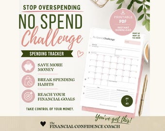 No Spend Challenge Tracker | Sparplan (Digitaler Download)