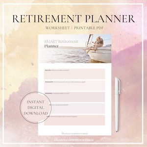 SMART goals retirement planner, Retirement Planner, SMART Goals Planner, Retirement Goals Tracking, Retirement Goals Planning, Retirement