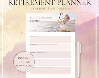 SMART goals retirement planner, Retirement Planner, SMART Goals Planner, Retirement Goals Tracking, Retirement Goals Planning, Retirement