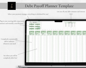 Smart Debt Payoff, Excel & Google Sheets Digital Debt Tracker, Simplify Debt Management, Debt Free Planning, Achieve Debt Freedom