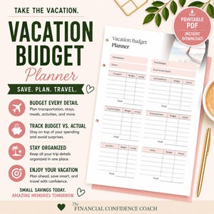 Vacation Budget Planner | Savings Tracker | Sinking Fund (Printable PDF) image 1