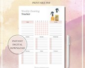 Weekly Cleaning Schedule, Weekly cleaning Tracker, Cleaning Schedule, Weekly Cleaning List, Weekly List for Cleaning, Clean Schedule