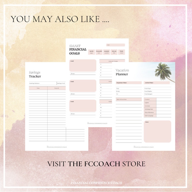 Vacation Budget Planner | Savings Tracker | Sinking Fund (Printable PDF) image 8