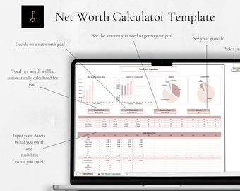 Multi-Year Net Worth Calculator for Budget and Retirement Planning, Excel and Google Sheets Financial Tracker, Expert Designed