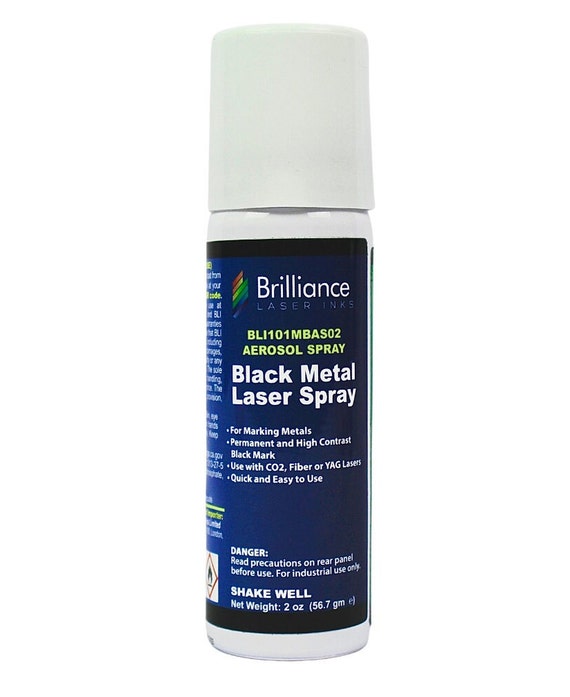 Black Metal Laser Spray Can - 2oz Aerosol