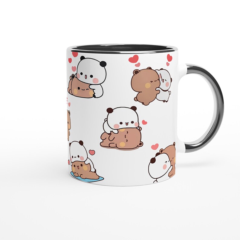 Bubu Dudu Mug, Panda And Brownie Bear Couple Gift zdjęcie 6