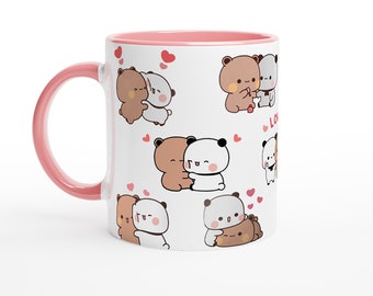 Bubu Dudu Mug, Panda And Brownie Bear Couple Gift