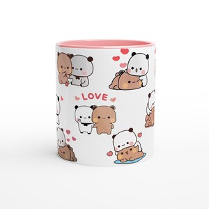 Bubu Dudu Mug, Panda And Brownie Bear Couple Gift zdjęcie 2