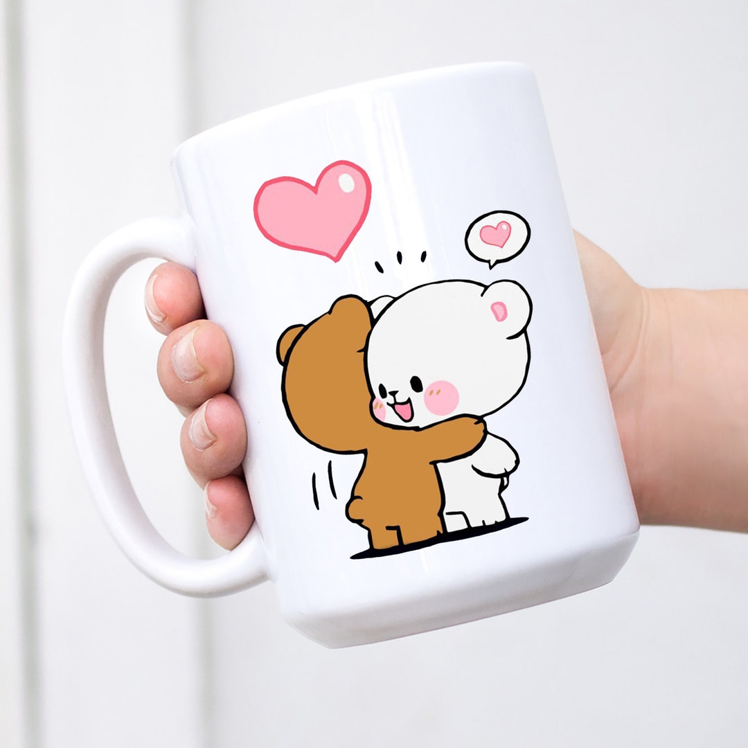 Milk and Mocha Bear Hugging Coffee Mug Gift for Girlfriend Etsy