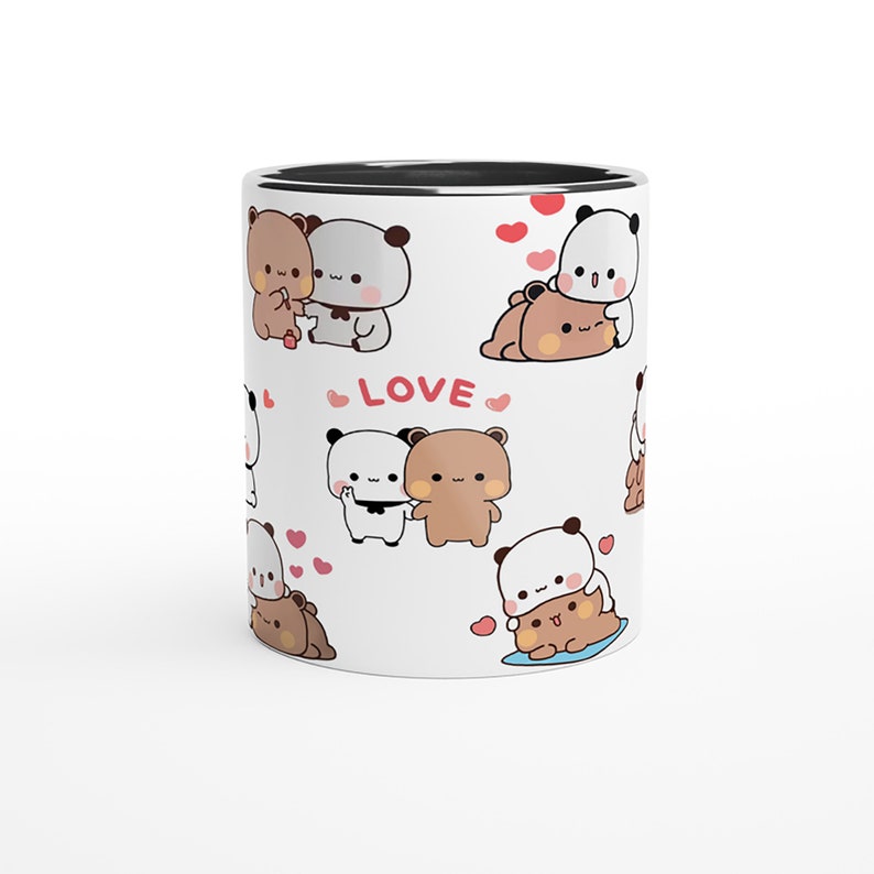 Bubu Dudu Mug, Panda And Brownie Bear Couple Gift zdjęcie 5