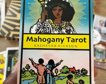 Mahogany Tarot Deck, Tarot Deck with Guidebook, 78 Tarot Cards, Tarot Card Deck, African American Divination Tools