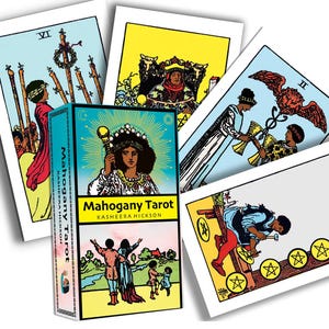 Mahogany Tarot | Black Tarot Deck | Tarot Cards For Beginners | Black Oracle Cards | Tarot Card Deck