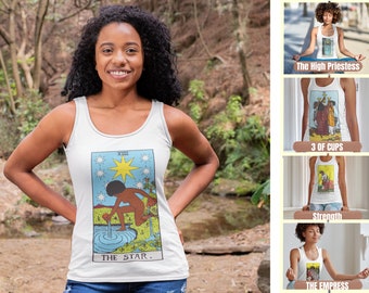 Débardeur Tarot en acajou, chemise sorcière mystique