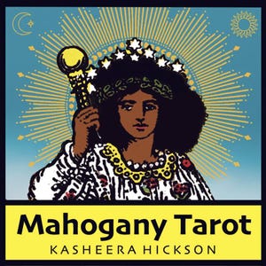 Mahagoni Tarot Deck, Tarot Deck mit Anleitungsbuch, 78 Tarotkarten, Tarotkartenspiel, afroamerikanischen Wahrsagerwerkzeugen