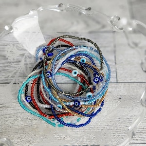 Nazar Seed Bead Bracelets and Rings