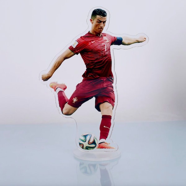 Placas de pie de Cristiano Ronaldo, figura de Ronaldo, figura de Cristiano, muñeca de Ronaldo, muñeca, Manchester United, fanáticos del fútbol de Manchester