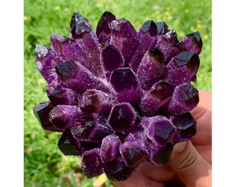 Violet Quartz Crystal Cluster Healing Stone, Purple Quartz Crystal Cluster, Violet Stone, Violet Crystal Specimen, Purple Cluster Mineral