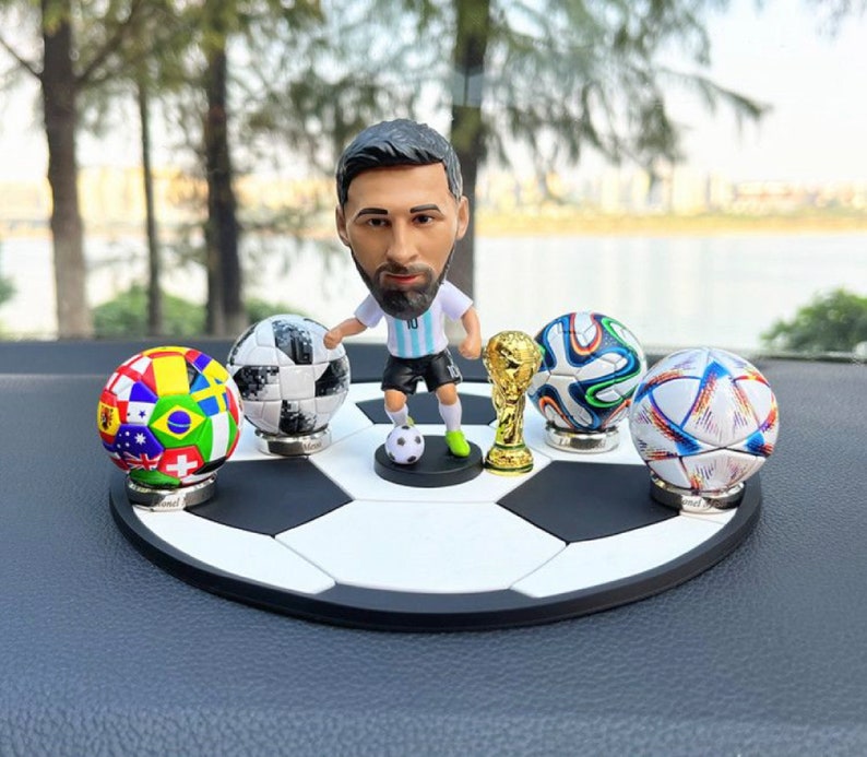 Lionel Messi Figurine, Football Star Figurine, A Football Doll, Messi