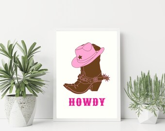 Preppy Howdy Poster - Etsy