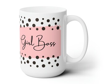 Tazza in ceramica Girl Boss 15oz, Girl Boss, Boss Babe, Tazza da caffè per Boss, Regalo per Boss, Regalo per lei