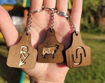 Personalized Cattle Brand Keychain