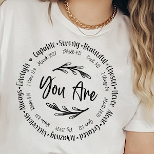 Sie sind Inspiration SVG, Bibel Vers SVG, Cut File, Cricut, Christian Inspiration SVG, Instant Download svg, Png, Dxf, Eps für tshirts Becher