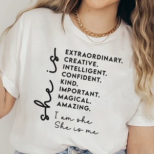 Woman Affirmation SVG: She Is Me Design (Digital Download)