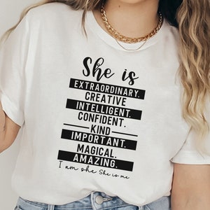 Woman Affirmation SVG: She Is Me Design (Digital Download)