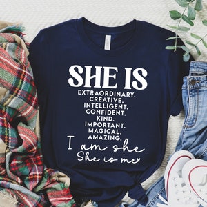 Woman Affirmation SVG: She Is Me, I Am She (For Shirts & Mugs)