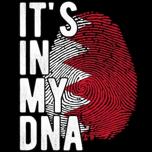 Bahrain Flag Fingerprint PNG: It&#39;s in My DNA Design (Digital Download)