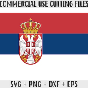 Serbien Flagge SVG Originalfarben, Serbien Flagge Png, kommerzielle Nutzung für Print on Demand, Schnittdateien für Cricut, Schnittdateien für Silhouette SVG