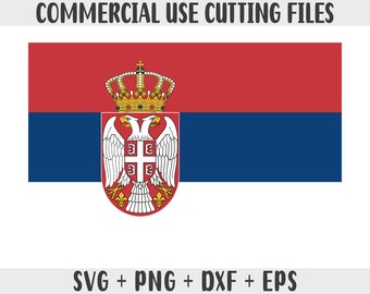 Serbia Flag SVG: Original Colors, Cricut & Silhouette Cut Files