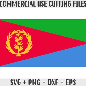 Drapeau de l'Érythrée SVG Couleurs originales, Drapeau de l'Érythrée Png, Utilisation commerciale pour impression à la demande, Fichiers de coupe pour Cricut, Fichiers de coupe pour la silhouette