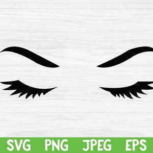 Eyelashes SVG: Lashes Cut File for Cricut (Digital Download)