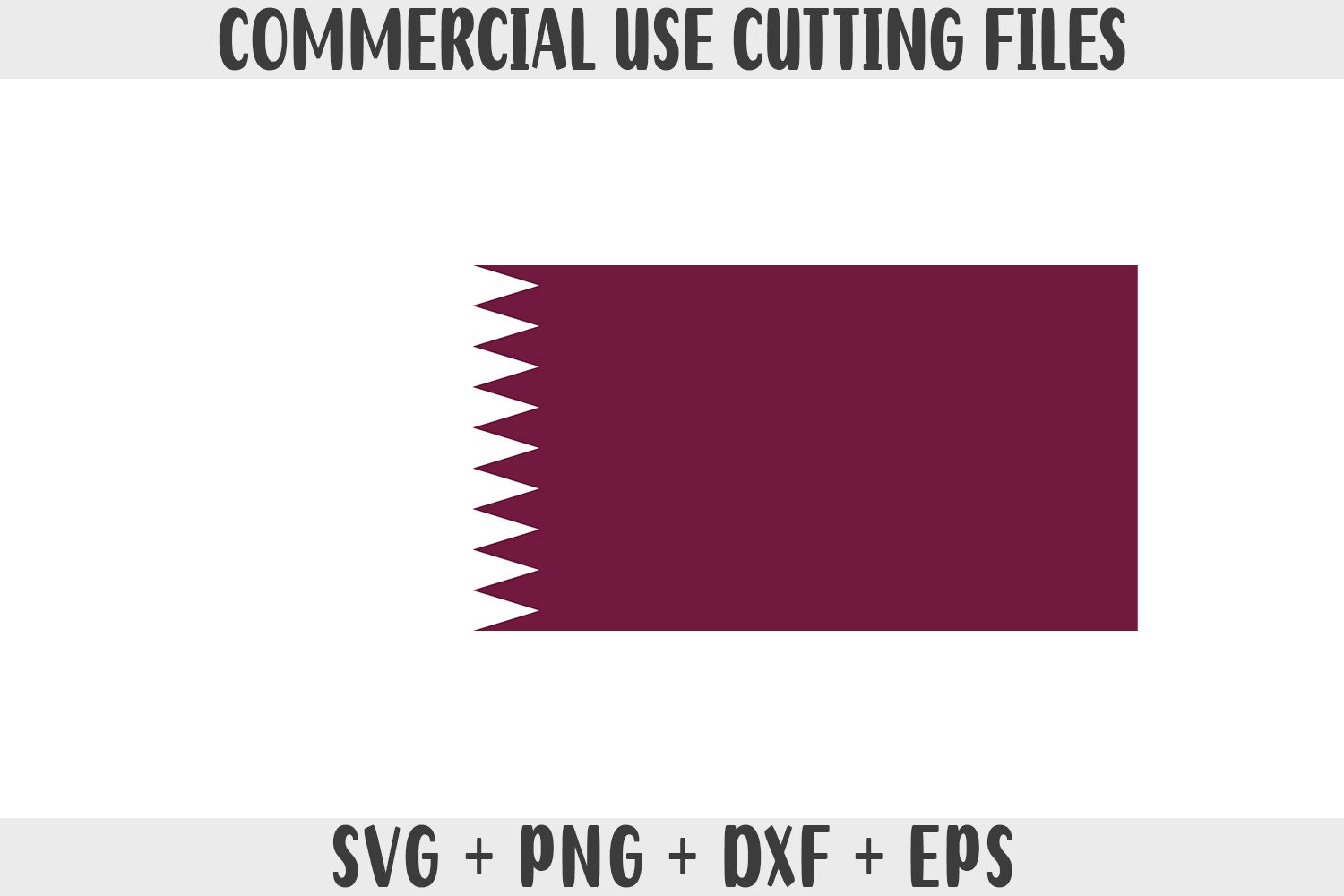 Qatar Flag SVG Original Colors Qatar Flag Png Commercial Use Etsy UK
