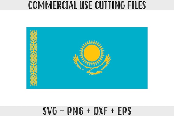 カザフスタン国旗SVG：オリジナルカラー、商用利用可（デジタル
