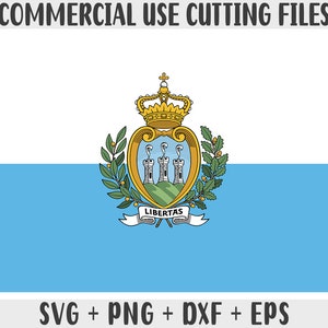 Bandeira de San Marino SVG: Cores originais, uso comercial (arquivos digitais)