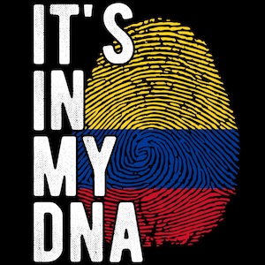 Colombia Flag Fingerprint PNG: It&#39;s in my DNA Design (Digital Download)