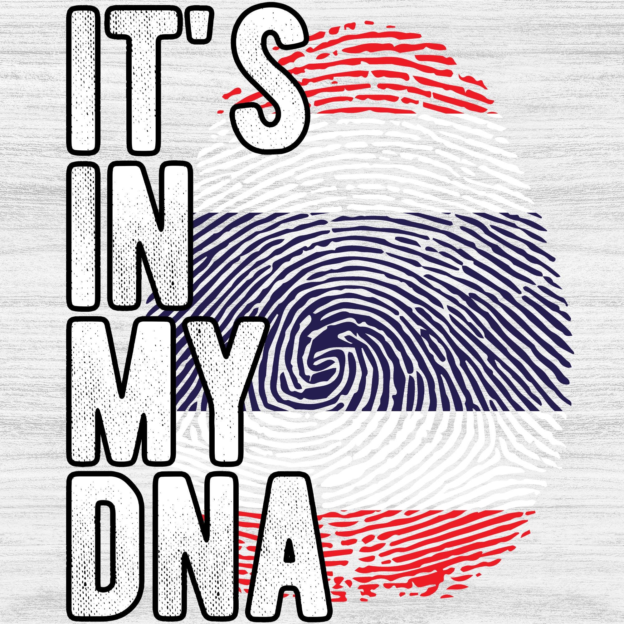 Thailand Flag Fingerprint PNG: DNA Pride Design (Digital Download)