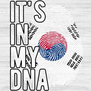 South Korea Flag Fingerprint PNG: DNA Pride Design (Digital Download)